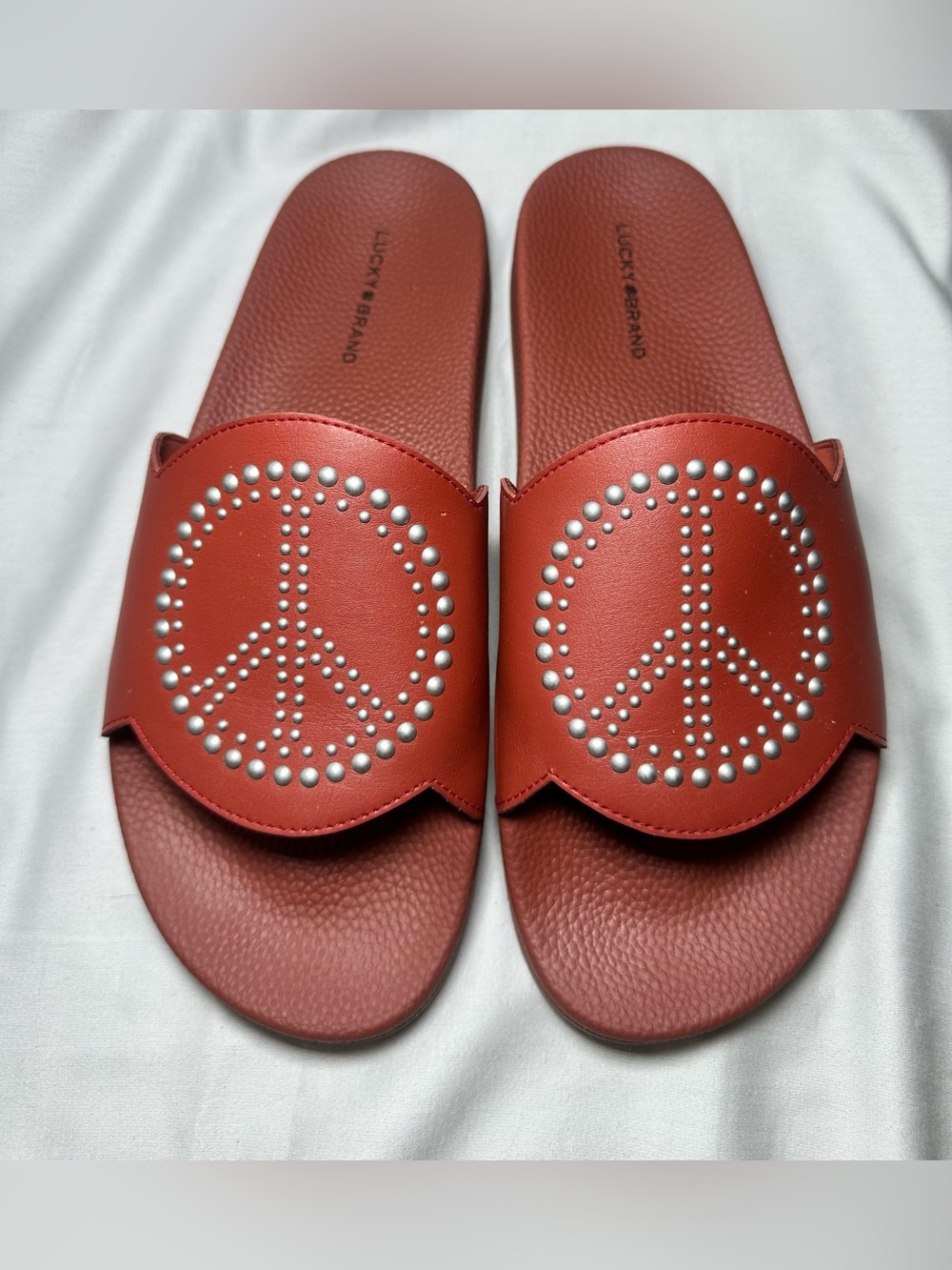 Lucky Brand Red Phillon Pool Slide Size 11